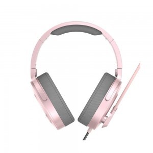 Baseus Gamo USB gamer fejhallgató mikrofonnal pink (NGD05-04)