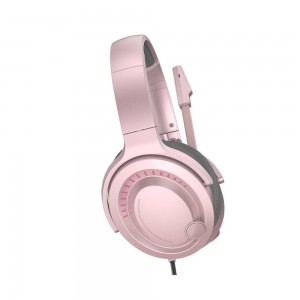 Baseus Gamo USB gamer fejhallgató mikrofonnal pink (NGD05-04)