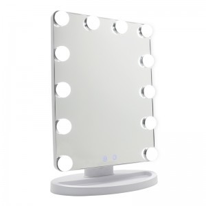 Hollywood tükör, sminkes tükör fehér 12x3W 40x56cm (WH-DP311C-WHITE)