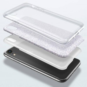 iPhone 12 Mini Glitter flitteres tok ezüst