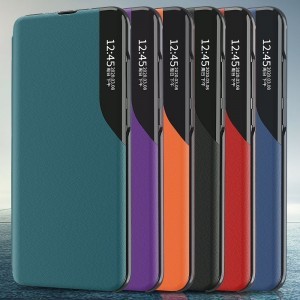 Samsung A52 5G Eco Leather View Case intelligens fliptok narancssárga