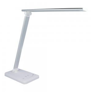 Asztali LED lámpa időzítővel + USB JB506 ezüst
