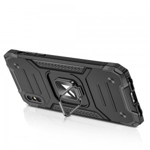 iPhone XS MAX Wozinsky Ring Armor Case Kickstand telefontok fekete