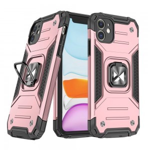 Wozinsky Ring Armor Case Kickstand telefontok iPhone 11 pink