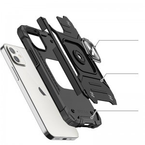 iPhone 12 mini Wozinsky Ring Armor Case Kickstand telefontok piros