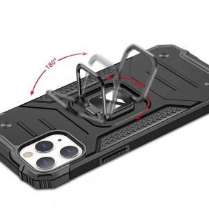 iPhone 12 Pro MAX Wozinsky Ring Armor Case Kickstand telefontok fekete