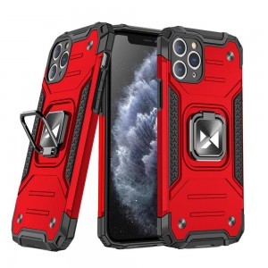 Wozinsky Ring Armor Case Kickstand telefontok Samsung Galaxy A21S piros