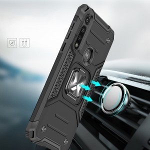 Motorola Moto G8 Power Wozinsky Ring Armor Case Kickstand telefontok fekete