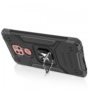Wozinsky Ring Armor Case Kickstand telefontok Motorola Moto G9 Play fekete
