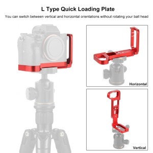 PULUZ L bracket, L konzol Sony A9 (ILCE-9) / A7 III / A7R III -hoz, piros (PU3541R)-2