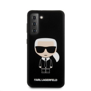 Samsung S21+ Plus Karl Lagerfeld Iconic KLHCS21MSLFKBK szilikon tok fekete