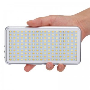 M180 LED világítás, videólámpa 12W 3200-5600K beépített akkumulátorral-0