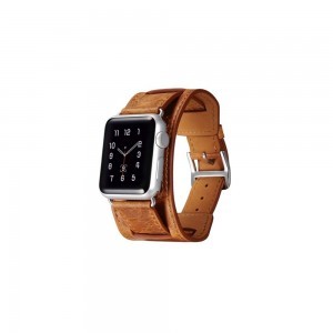 iCarer Valódi bőr óraszíj Apple Watch 42/44/45 mm Quadri Coffee