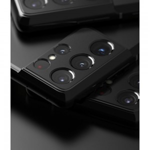 Ringke hátlapi kameralencse védő keret Samsung S21 Ultra fekete (ACCS0019)