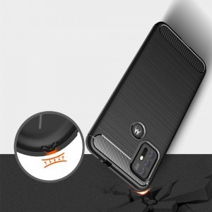Motorola Moto G10/G30 Tech-Protect carbon mintájú TPU tok fekete