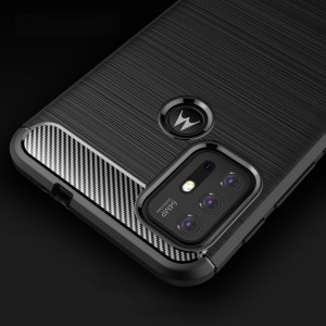 Motorola Moto G10/G30 Tech-Protect carbon mintájú TPU tok fekete