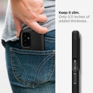 OnePlus 9 Spigen Liquid Air flexibilis TPU gél tok matt fekete (ACS02684)