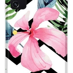 Casegadget pink virág és levél mintás tok Samsung S20 FE