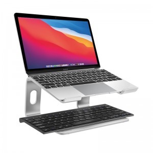 Crong AluBench alumínium laptop állvány ezüst színben