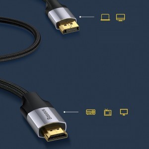 Baseus Enjoyment Display Port - 4K HDMI kábel 1m szürke (CAKSX-H0G)