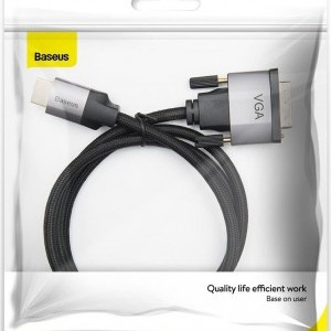 Baseus Enjoyment Series HDMI - VGA átalakító kábel 2m Sötétszürke