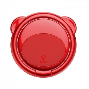 Baseus Bear hátlapi mágnesezhető fém gyűrű piros