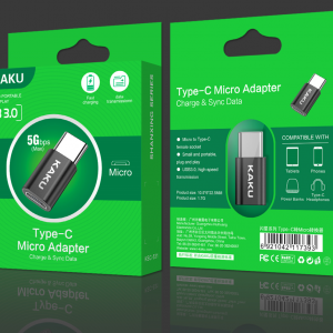 KAKU KSC-531 SHANXING USB TYPE-C - MICRO USB Adapter, átalakító fekete