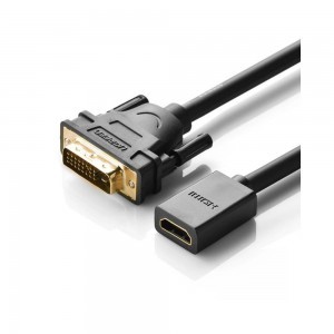 Ugreen 20118 DVI - HDMI átalakító kábel fekete