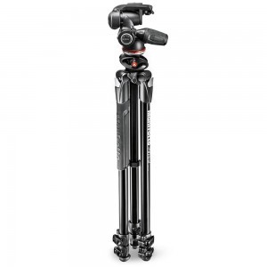 Manfrotto 290 Dual kit alu 3 szekciós állvány 90° oszloppal + 3D fej (MK290DUA3-3W)-2