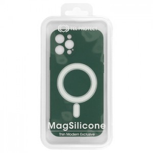 iPhone 12 mini TEL PROTECT MagSilicone tok sötétzöld