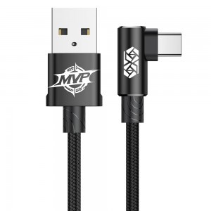 Baseus MVP 90 fokban döntött USB - USB Type-C kábel 1.5m fekete (CATMVP-B01)