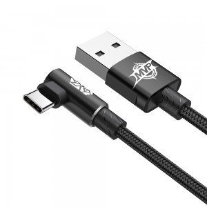 Baseus MVP 90 fokban döntött USB - USB Type-C kábel 1.5m fekete (CATMVP-B01)