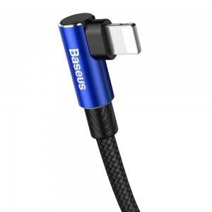 Baseus MVP 90 fokban döntött USB Type-C/Lightning kábel PD 18W 1m kék (CATLMVP-A03)