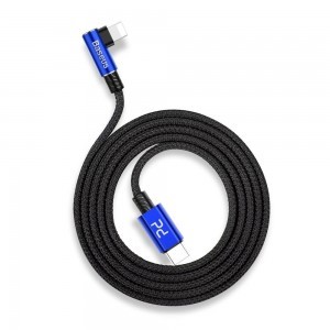 Baseus MVP 90 fokban döntött USB Type-C/Lightning kábel PD 18W 1m kék (CATLMVP-A03)