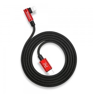Baseus MVP 90 fokban döntött USB Type-C/Lightning kábel PD 18W 2m piros (CATLMVP-A09)