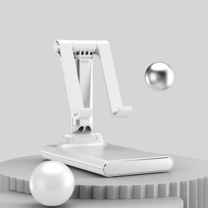 Teleszkópos asztali telefon vagy tablet tartó állvány fehér