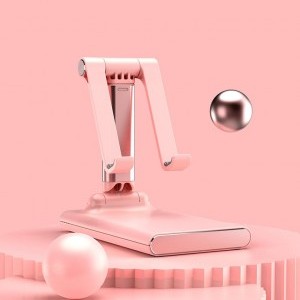 Teleszkópos asztali telefon vagy tablet tartó állvány pink