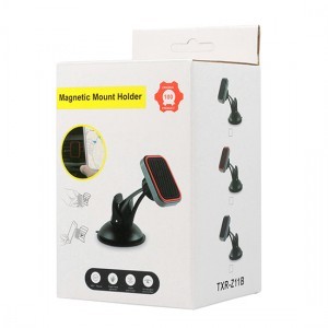 TXR Univerzális mágneses autós telefontartó műszerfalra vagy szélvédőre fekete/piros