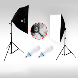 Jackal softbox szett 2x135W, 2x2m állvánnyal, hátterekkel-8