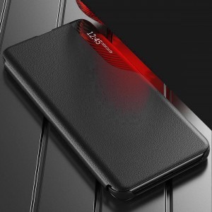 Eco Leather View Case intelligens fliptok Samsung S21+ Plus fekete