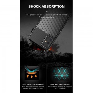 Samsung S20+ Plus Thunder fokozott védelmet biztosító flexibilis TPU tok fekete