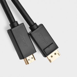 Ugreen DisplayPort to HDMI kábel 4K 30Hz 32 AWG 2m fekete (DP101 10202)
