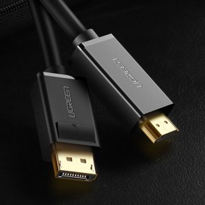 Ugreen DisplayPort to HDMI kábel 4K 30Hz 32 AWG 2m fekete (DP101 10202)
