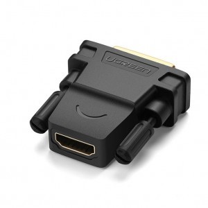 Ugreen HDMI (aljzat) - DVI 24+1 (csatlakozó) átalakító, adapter FHD 60Hz fekete (20124)
