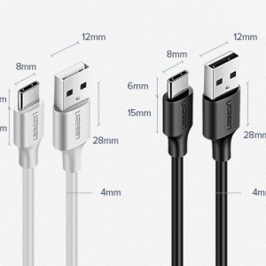 Ugreen USB - USB Type-C kábel 480Mbps 3A kábel 1m fehér (US287 60121)