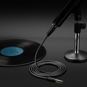Ugreen microphone kábel XLR (bemeneti aljzat) - 6.35mm jack (csatlakozó) 5m fekete (AV131)