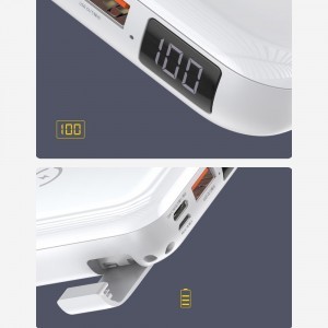 Baseus Mini S powerbank 10000mAh 18W Qi vezeték nélküli töltéssel 10W fehér (PPXFF10W-02)