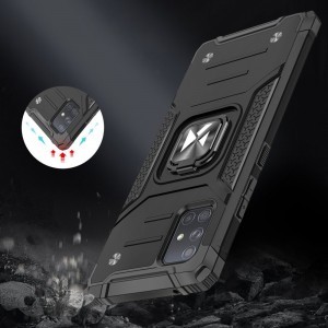 Samsung A71 Wozinsky Ring Armor Case Kickstand telefontok fekete