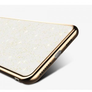 SULADA Glitter tok iPhone SE2020/ 8/ 7 átlátszó/arany