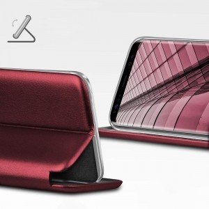 SAMSUNG S21+ Plus Elegance fliptok burgundy